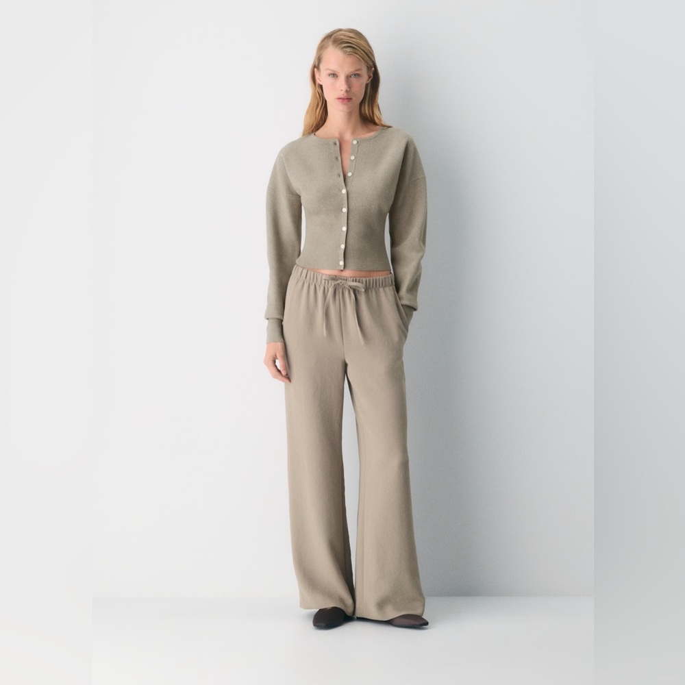 Aritzia Wilfred Lodge Pants (Crepette - Nomad Taupe)
